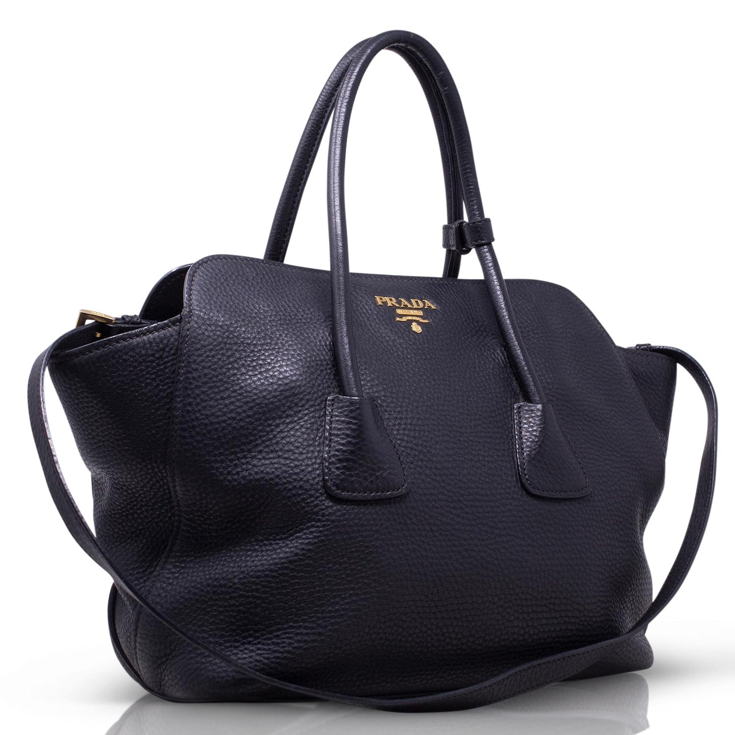 Prada Tote Top Handle Black 