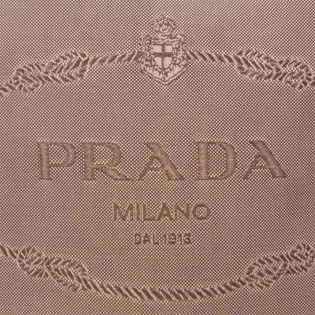 Prada Tracolla Logo Jacquard Canapa