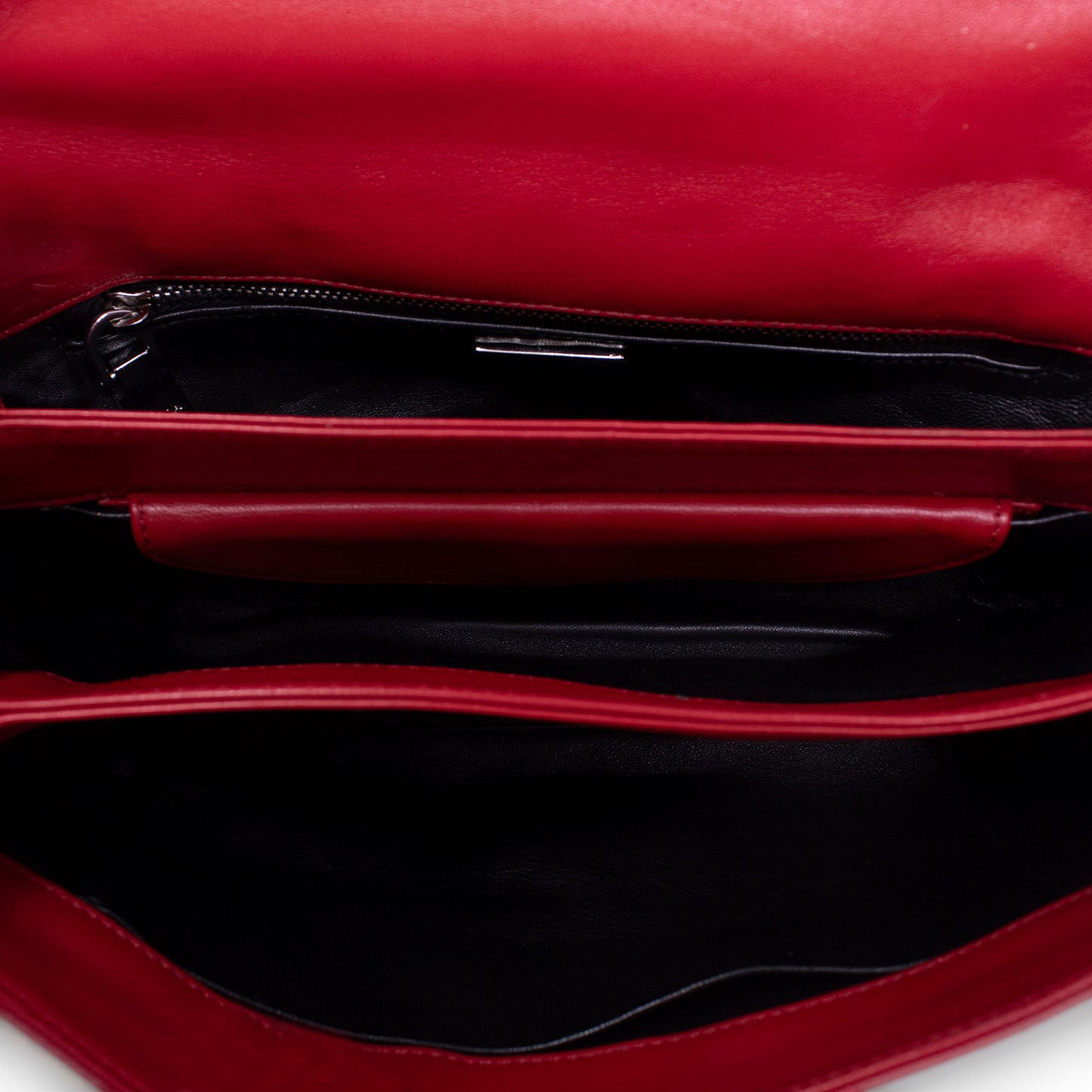 Prada Wallet on Chain Nappa Goffrata Rossa