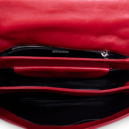 Prada Wallet on Chain Nappa Goffrata Rossa