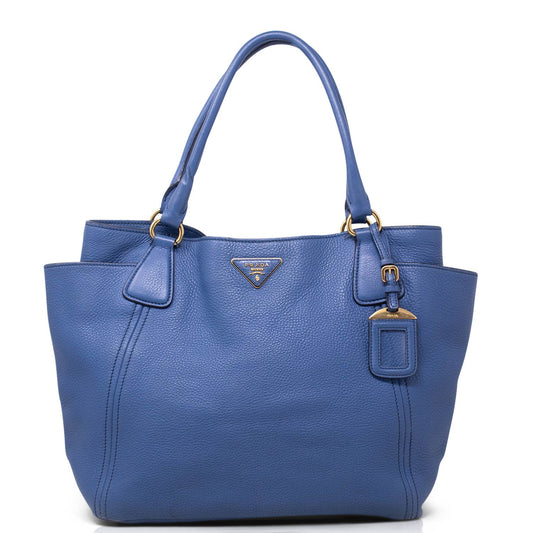 Prada Shopper Pelle Turchese