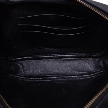 Saint Laurent Mini Lou Pelle Martellata Nera