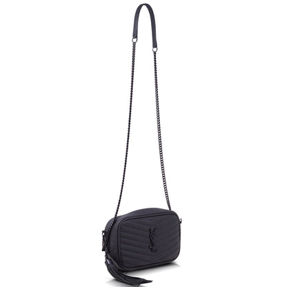 Saint Laurent Mini Lou Pelle Martellata Nera