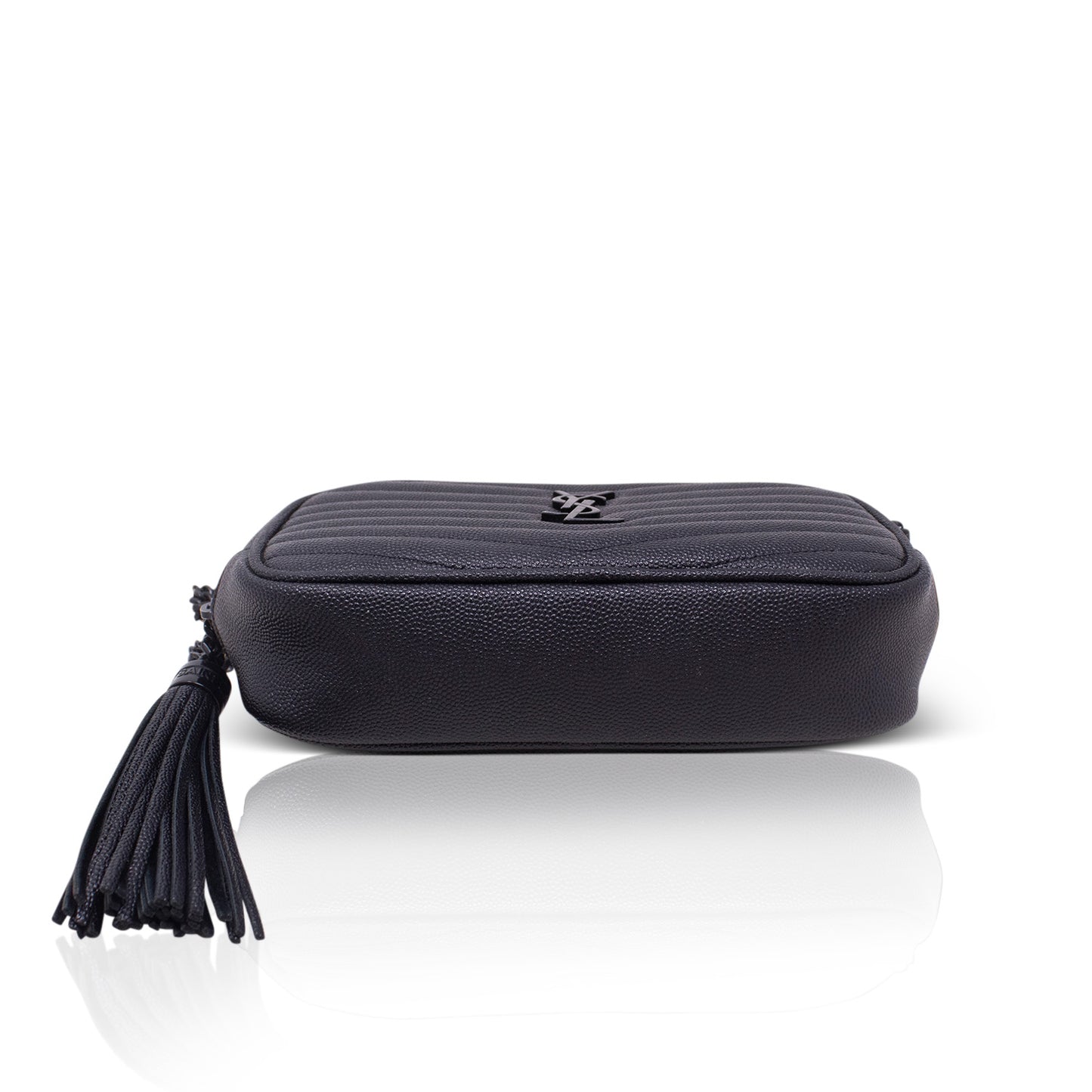 Saint Laurent Mini Lou Pelle Martellata Nera