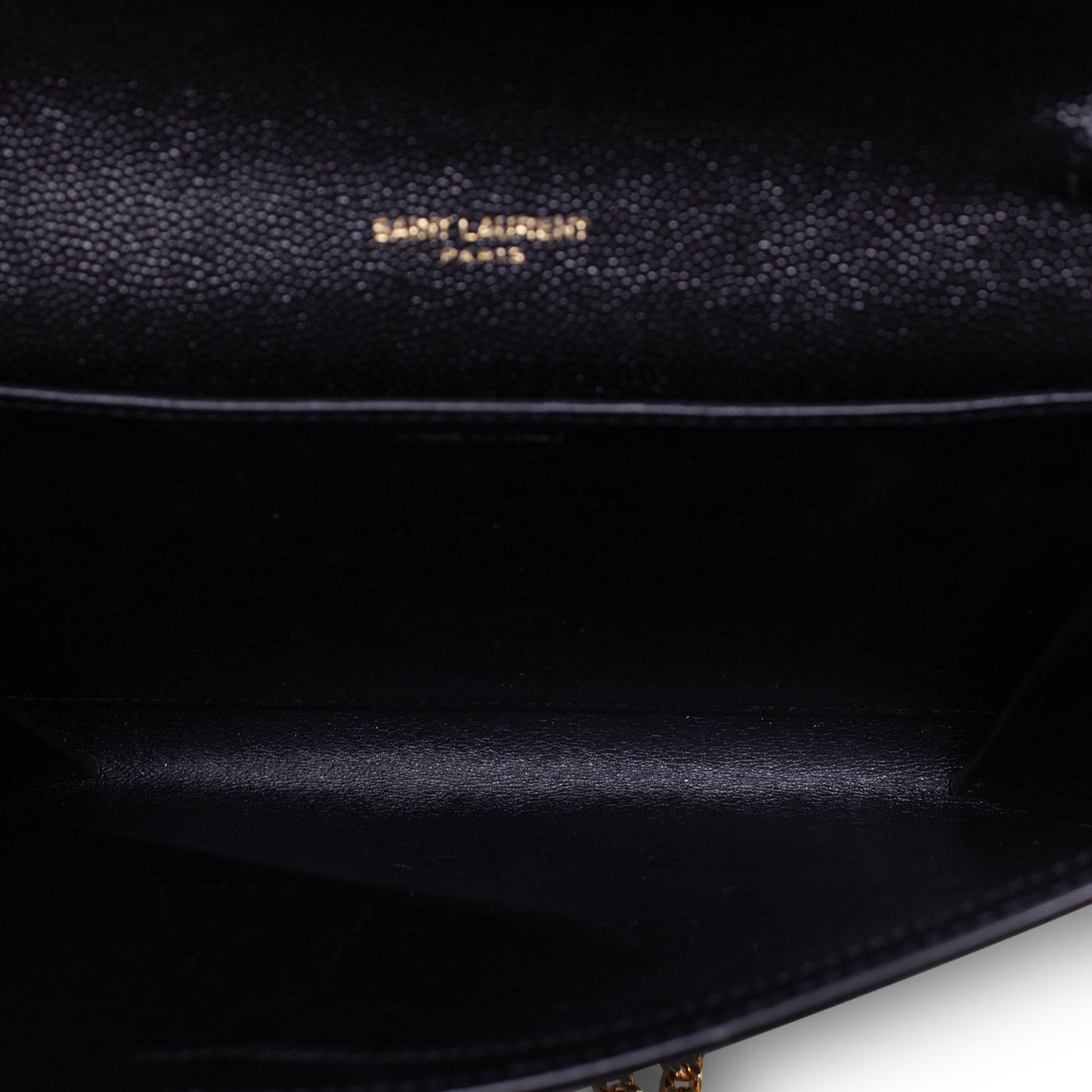 Saint Laurent Uptown Hammered Leather Pouch in Black 