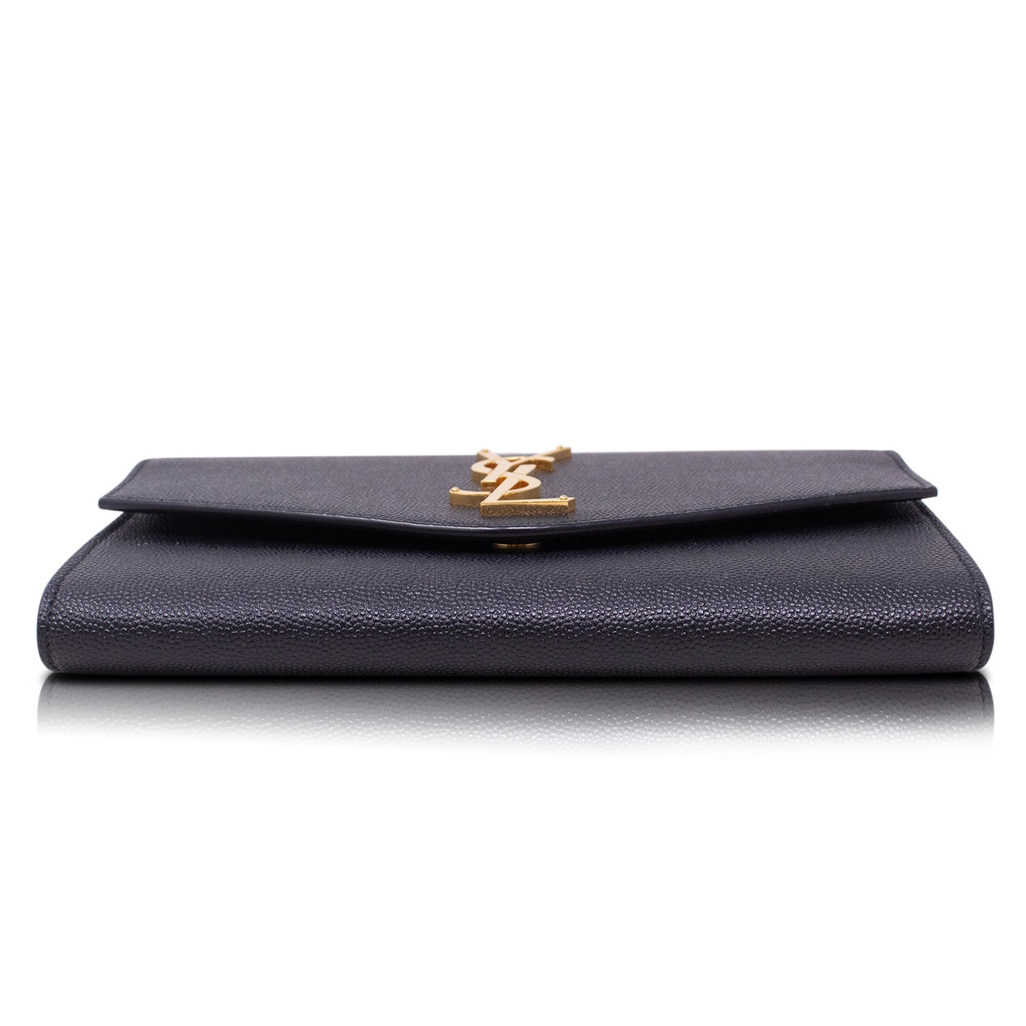 Saint Laurent Uptown Hammered Leather Pouch in Black 