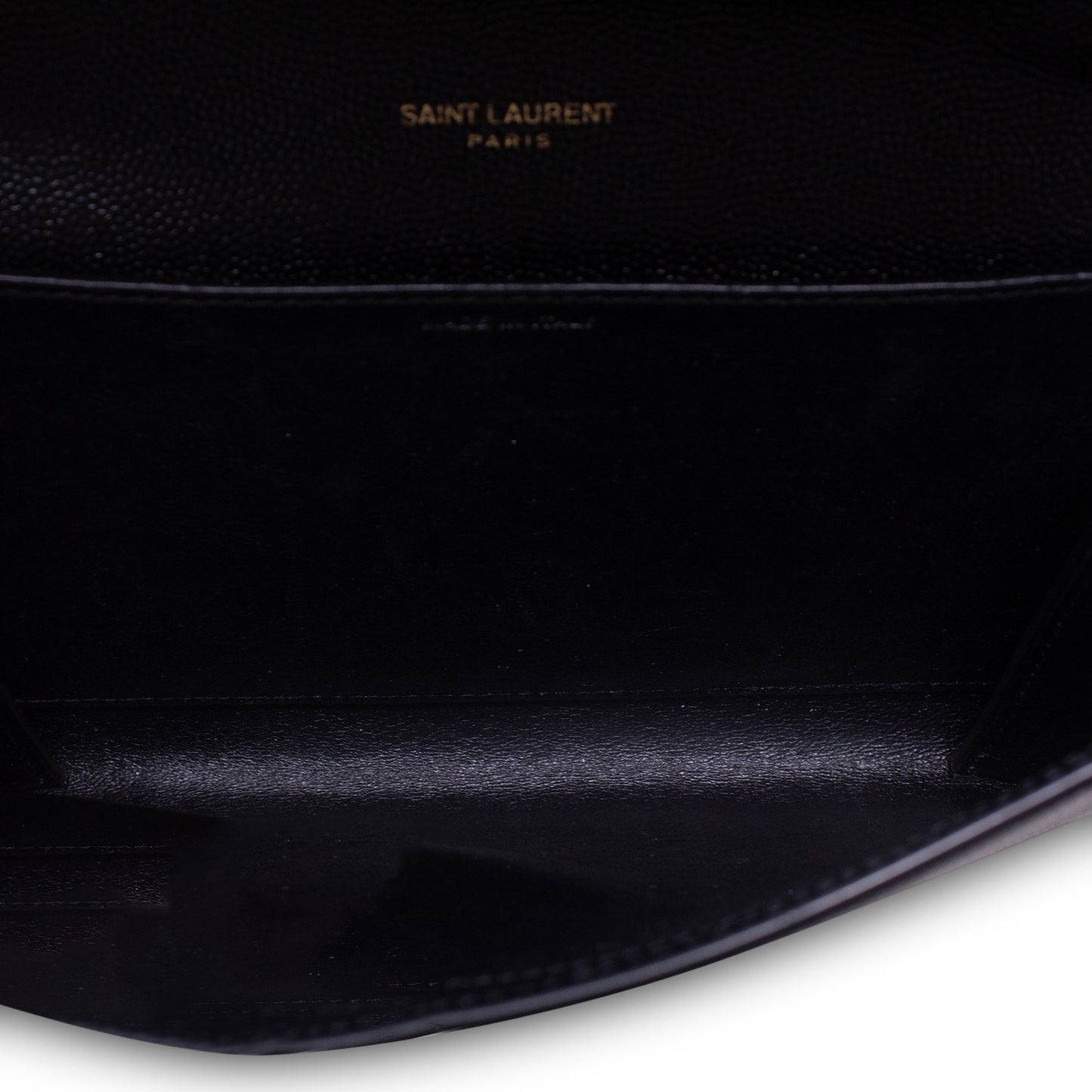Saint Laurent Uptown Hammered Leather Pouch in Black 