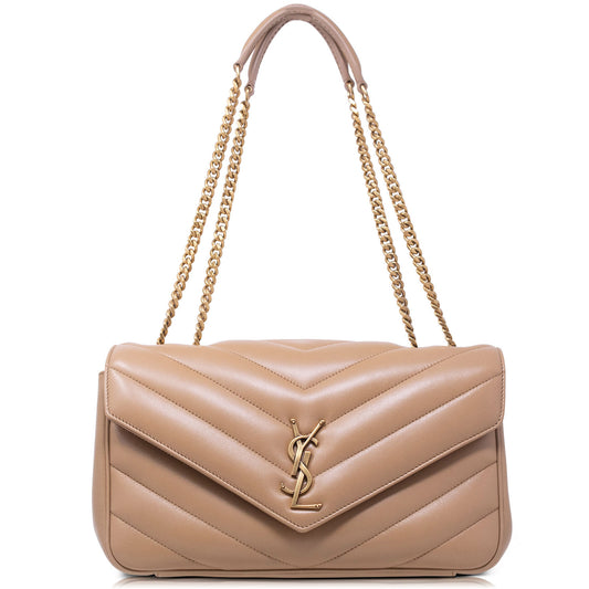 Ysl Loulou Media Pelle Beige