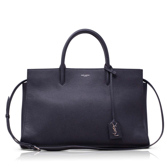 Ysl Cabas Rib Gorge 2Way Bag Nero