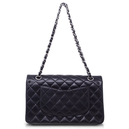 Chanel Classica Media Nera Hw Silver