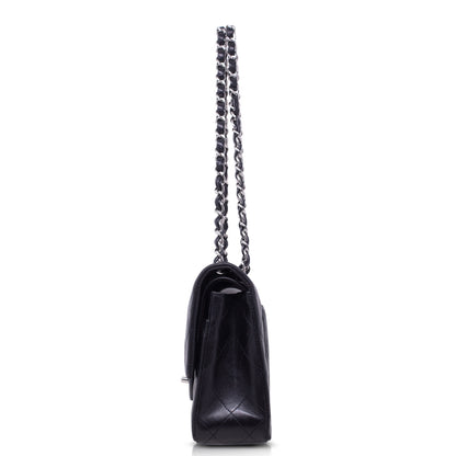 Chanel Classica Media Nera Hw Silver