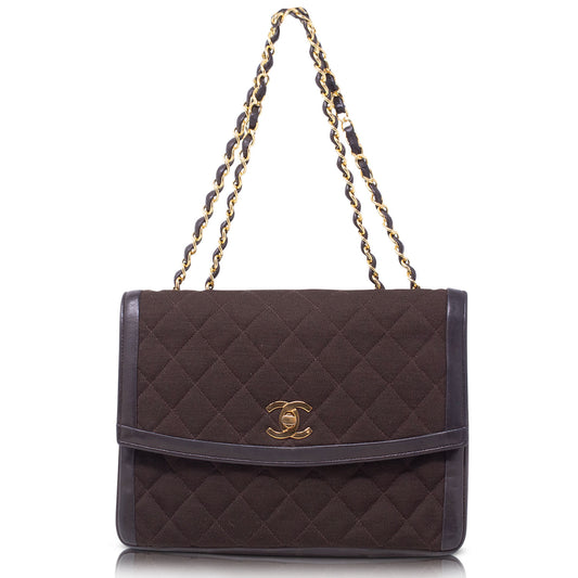 Chanel Diana Canvas e Pelle Marrone