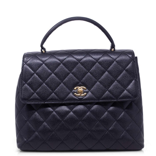 Chanel Kelly Caviar Nera Hw Gold