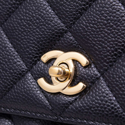 Chanel Kelly Caviar Nera Hw Gold