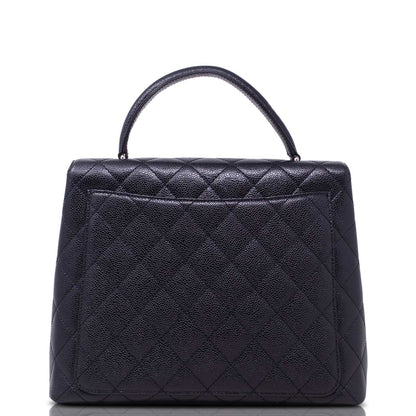 Chanel Kelly Caviar Nera Hw Silver