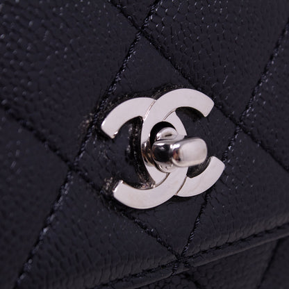 Chanel Kelly Caviar Nera Hw Silver
