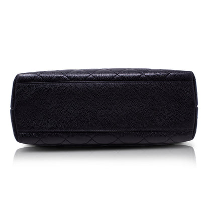 Chanel Kelly Caviar Nera Hw Silver