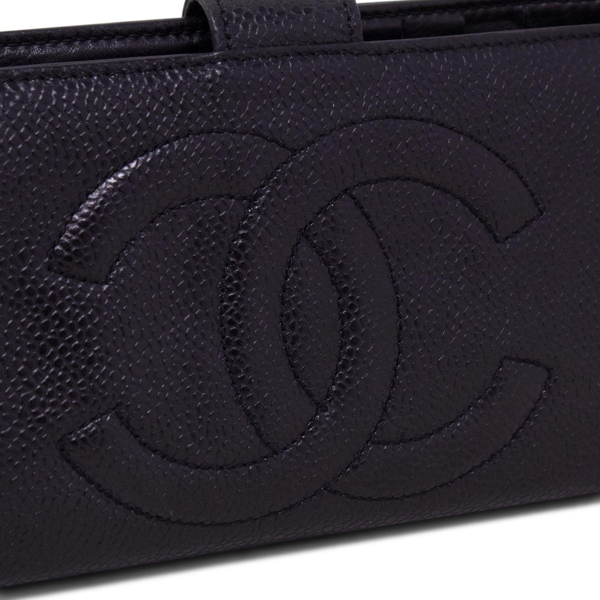 Chanel Portafoglio Timeless Caviar Nero Vintage