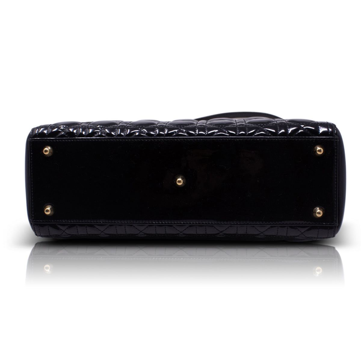 Dior Lady Grande Nera Vernice Hw Gold