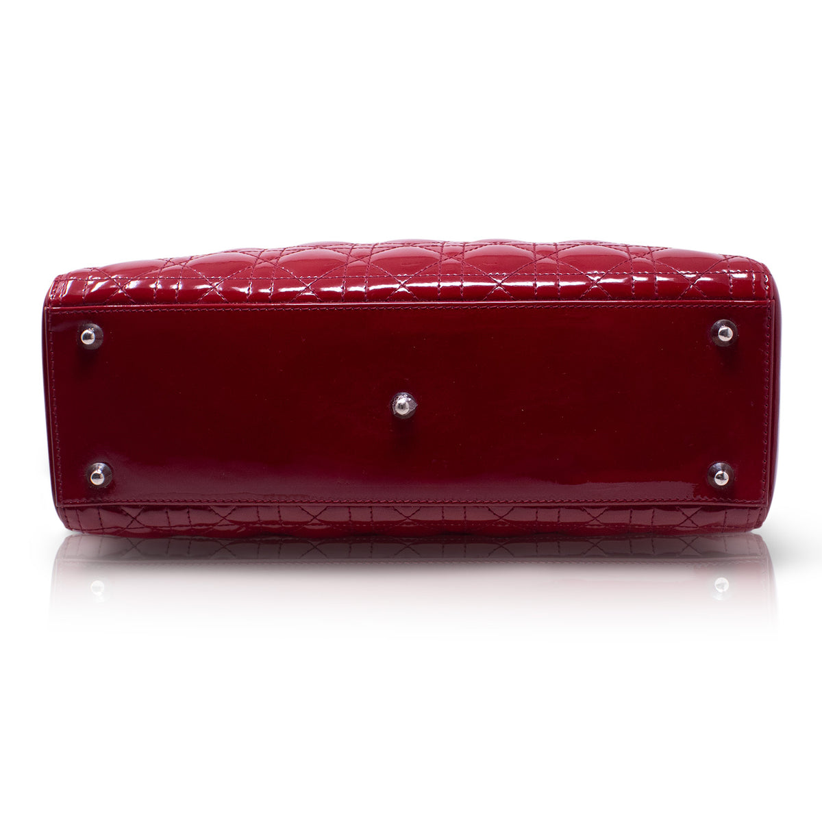 Dior Lady Grande Rossa Vernice Hw Silver