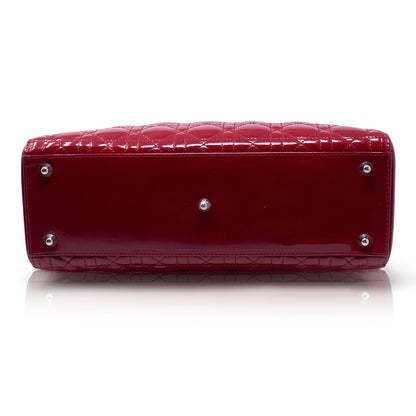 Dior Lady Grande Rossa Vernice Hw Silver