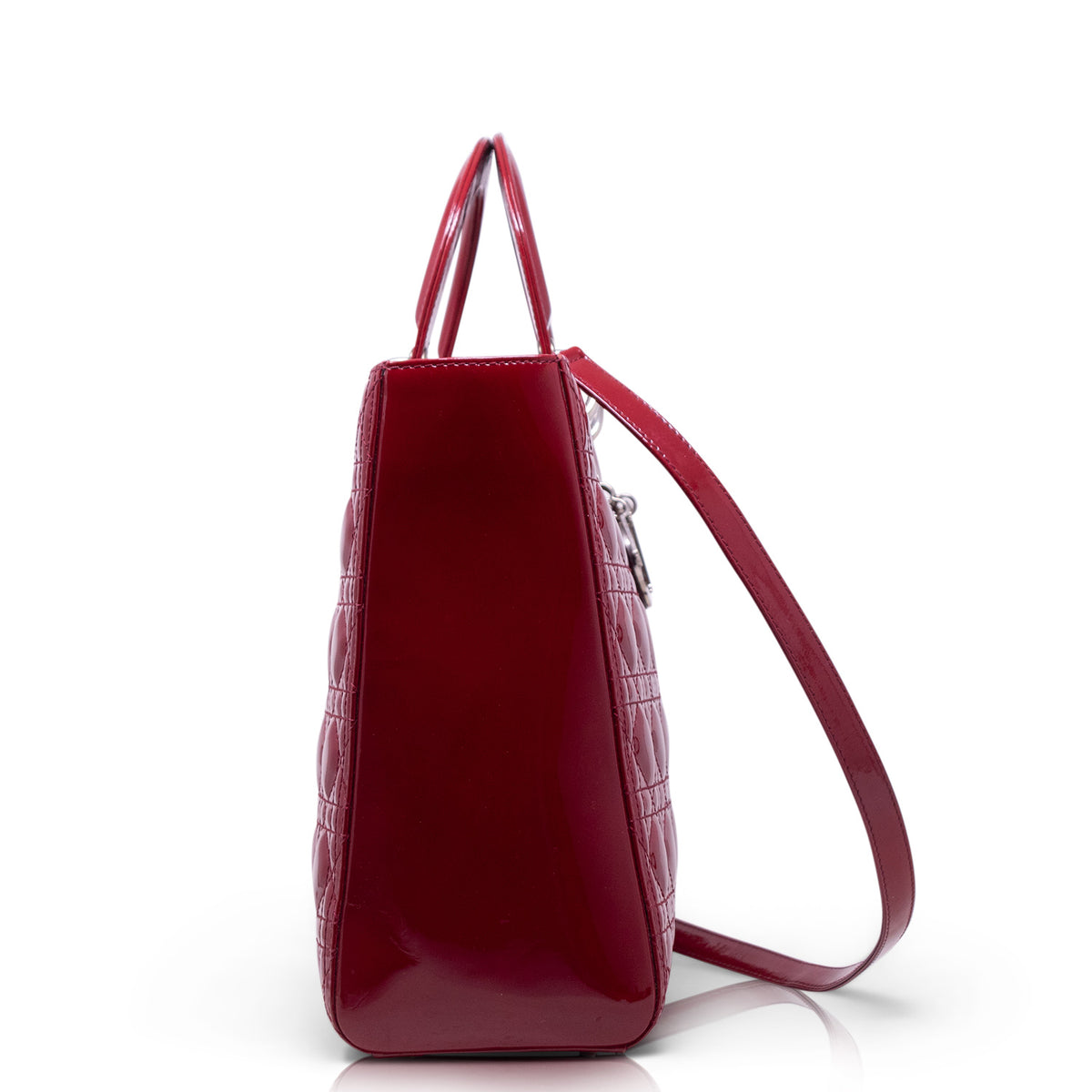 Dior Lady Grande Rossa Vernice Hw Silver