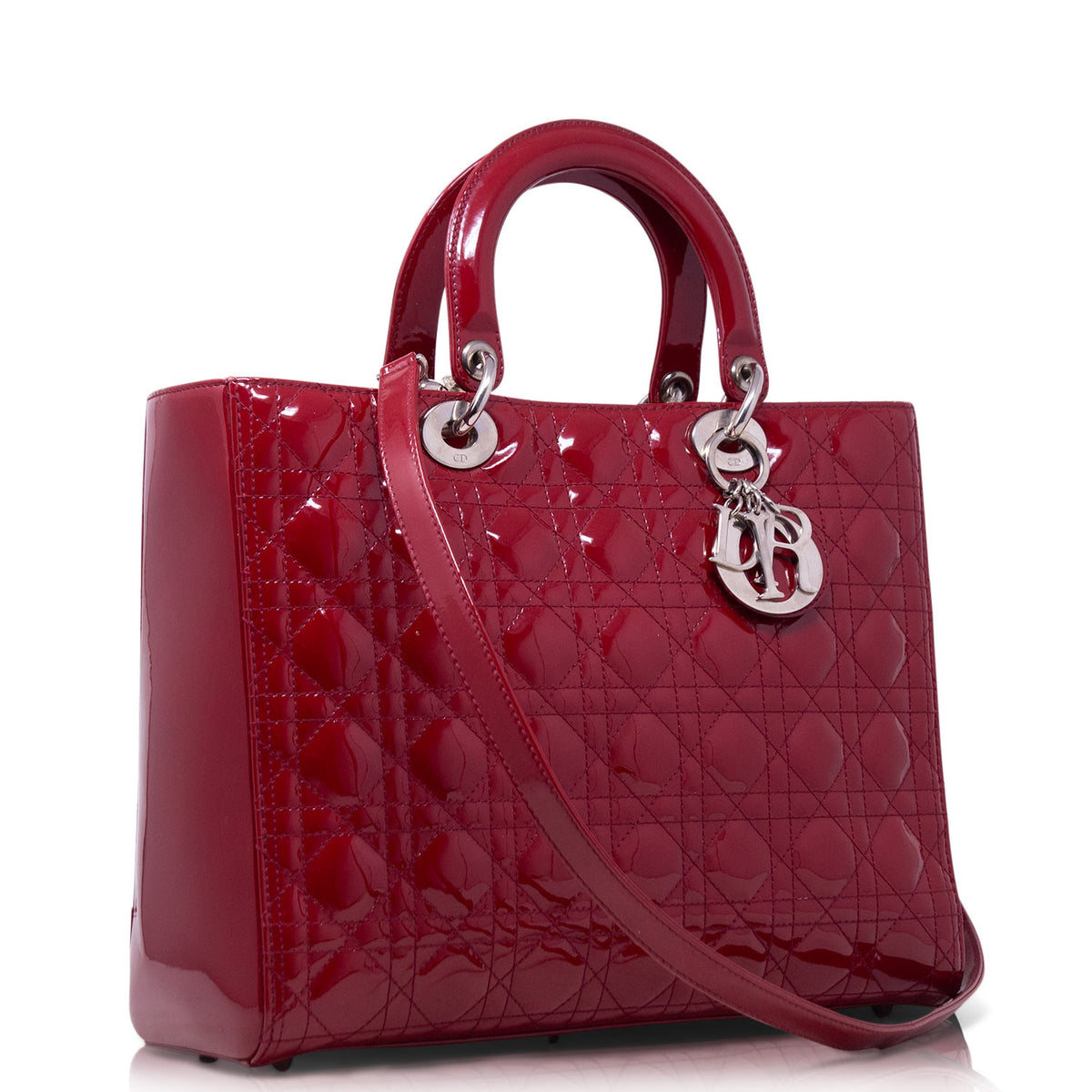 Dior Lady Grande Rossa Vernice Hw Silver