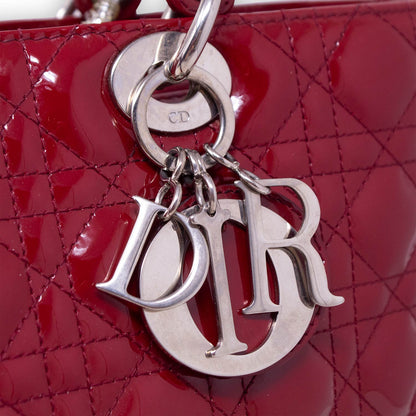 Dior Lady Grande Rossa Vernice Hw Silver