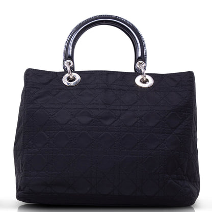 Dior Lady Grande Tessuto Nera Hw Silver