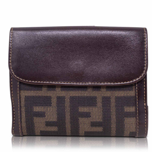 Fendi Portafoglio Bifold Compatto FF Zucca