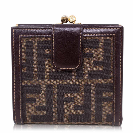 Fendi Portafoglio Compatto FF Zucca