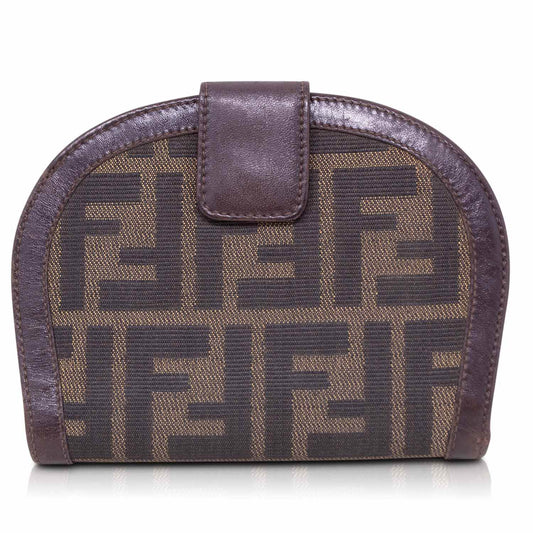 Fendi Portafoglio Mezzaluna FF Zucca