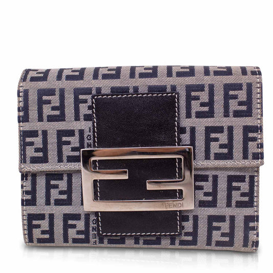 Fendi Portafoglio Trifold FF Zucchino