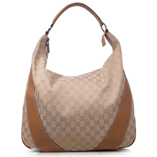 Gucci GG Hobo Canvas Beige