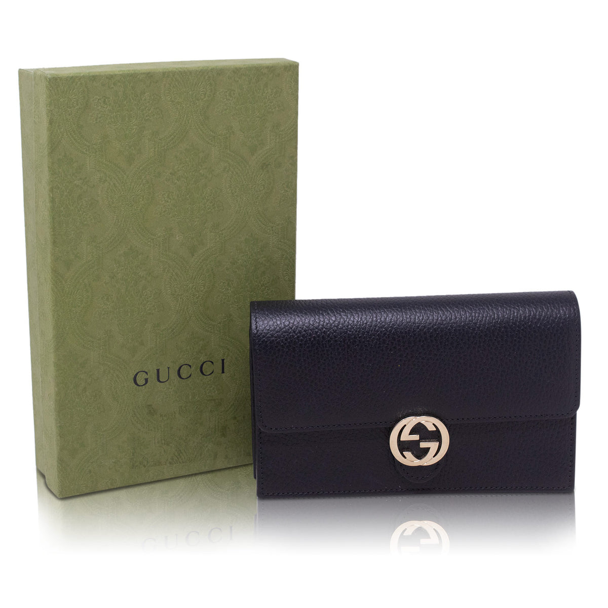 Black Gucci GG Interlocking Pouch