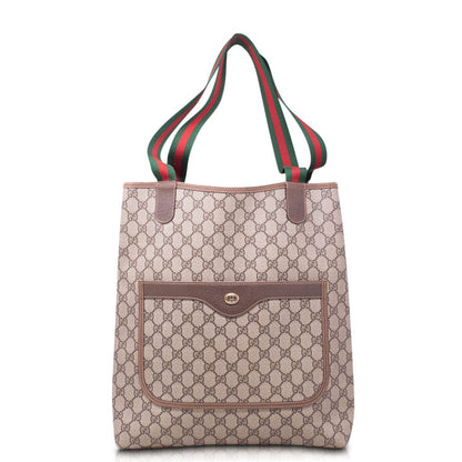 Gucci Tote GG Supreme Sherry Line Vintage