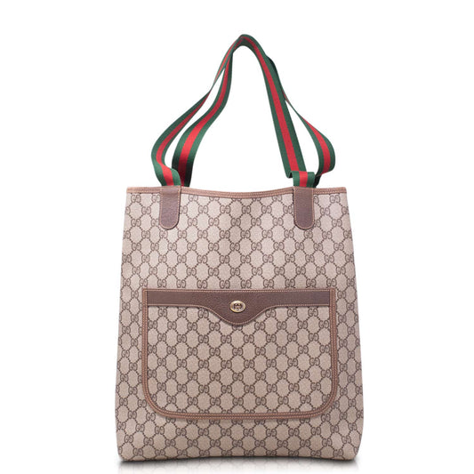 Gucci Tote GG Supreme Sherry Line Vintage