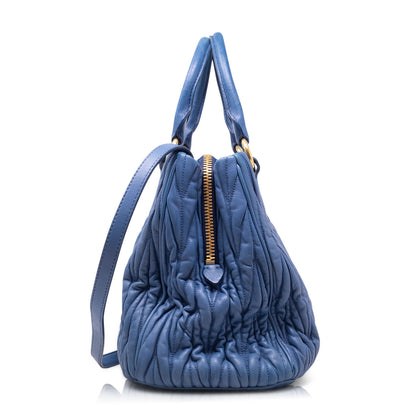 Miu Miu Bauletto Matelassé Cobalto