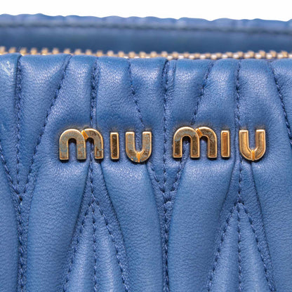 Miu Miu Bauletto Matelassé Cobalto