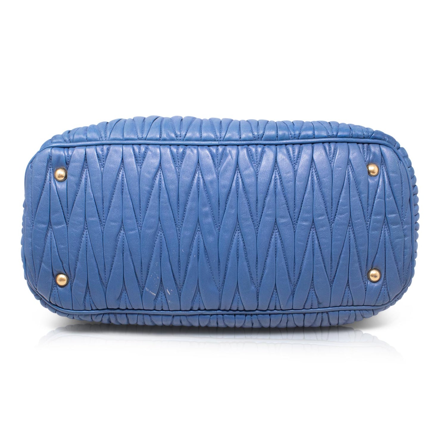 Miu Miu Bauletto Matelassé Cobalto