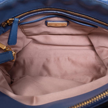 Miu Miu Bauletto Matelassé Cobalto
