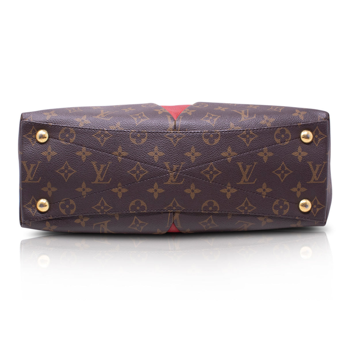 Louis Vuitton V Tote MM Monogram e Rossa