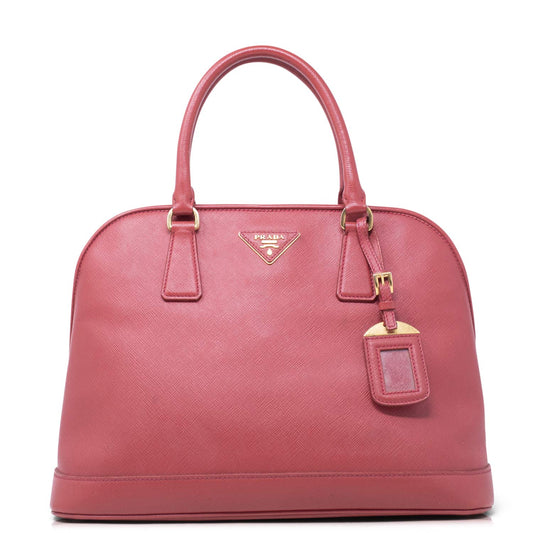 Prada Dome Tote Saffiano Rossa