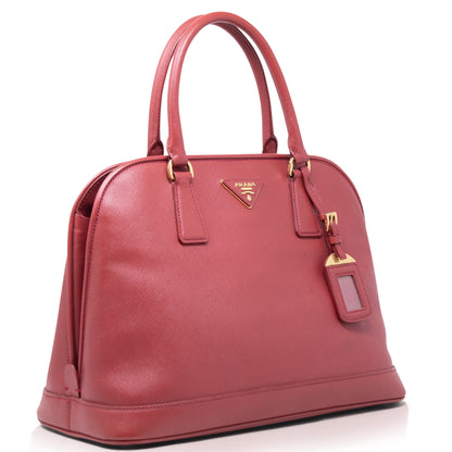 Prada Dome Tote Saffiano Rossa