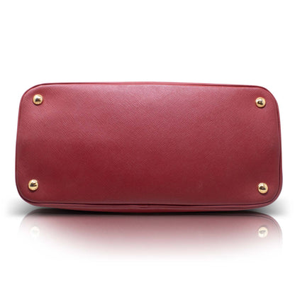 Prada Dome Tote Saffiano Rossa