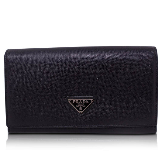 Prada Saffiano Black Wallet