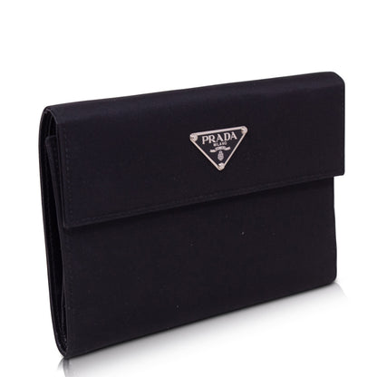 Prada Portafoglio Trifold  Vela Nero