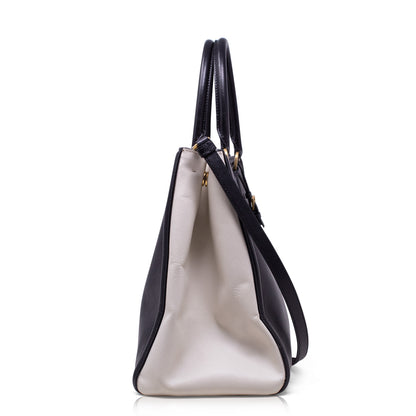 Prada Bicolor Black and White Saffiano Shopper