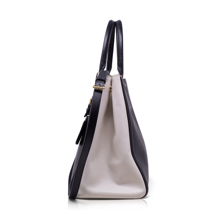 Prada Bicolor Black and White Saffiano Shopper