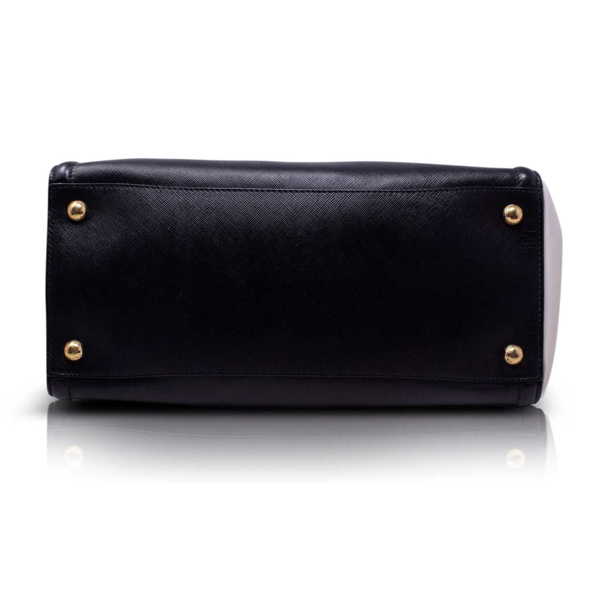 Prada Bicolor Black and White Saffiano Shopper